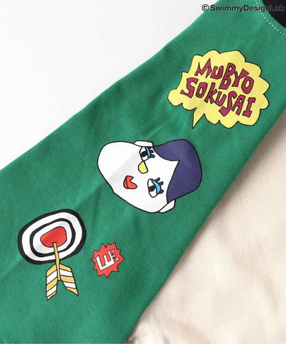 Japanese children's clothing FOKIDS × Swimmy DesignLab COME ON FU!! T-shirts 80-140cm for boys and girls, spring TOPS. Other brand children's clothing 