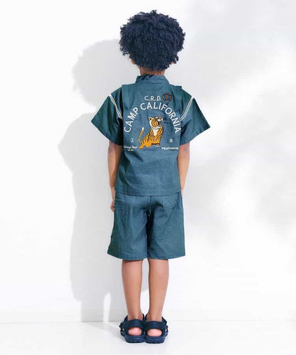 Japanese children's clothing FOKIDS TORASAN! JINBEI! Jinbei Japanese Kimono 80-140cm Boys Summer Other Brand Children's Clothing TOPS PANTS Japanese Summer Festival Special 