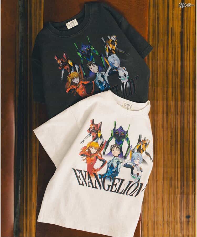 FOKIDS Japan x Neon Genesis Evangelion Print Short-Sleeve Top (100-140cm) for Boys/Girls Summer Other Brands TOPS 