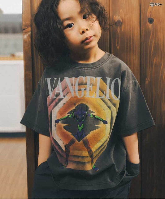 FOKIDS Japan x Neon Genesis Evangelion Print Short-Sleeve Top (100-140cm) for Boys/Girls Summer Other Brands TOPS 