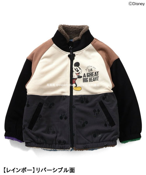 日本童裝 F.O.KIDS DISNEY vintage voyage 2Way雙面毛毛外套 80-150cm 男童款/女童款 秋冬季 其他品牌童裝 (適合初秋、香港平均溫度、寒冷天氣）OUTERWEAR  