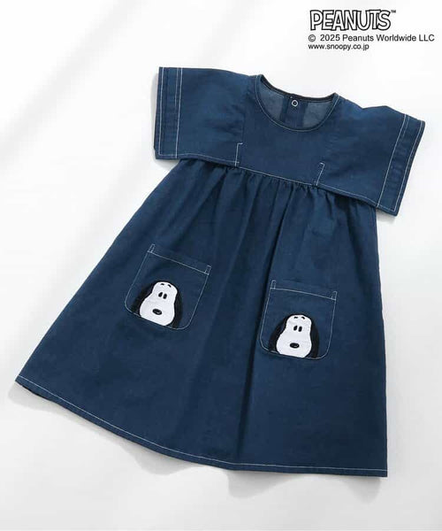 日本童裝 SERAPH x PEANUTS 小飛袖連身裙 80-140cm 女童款 春季 DRESSES 其他品牌童裝