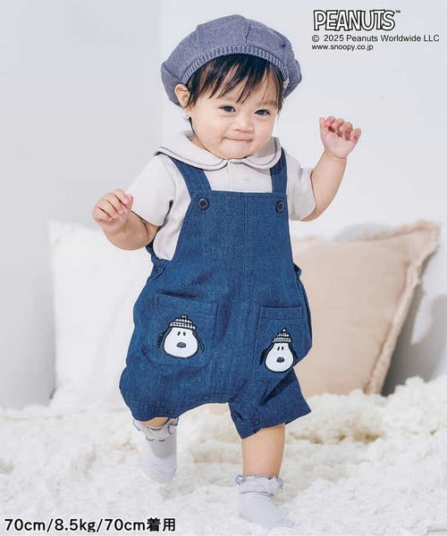 日本童裝 SERAPH x PEANUTS吊帶連衣 60-80cm 男童款/女童款 初生嬰兒 春季 Jumpsite 其他品牌童裝