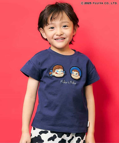 Japanese children's clothing SERAPH x Peko &amp; Poko Milk Girl Print Top 70-140cm Boys/Girls Summer TOPS Other Brand Children's Clothing 