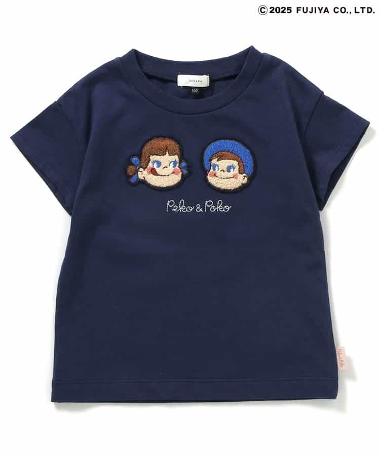 Japanese children's clothing SERAPH x Peko &amp; Poko Milk Girl Print Top 70-140cm Boys/Girls Summer TOPS Other Brand Children's Clothing 