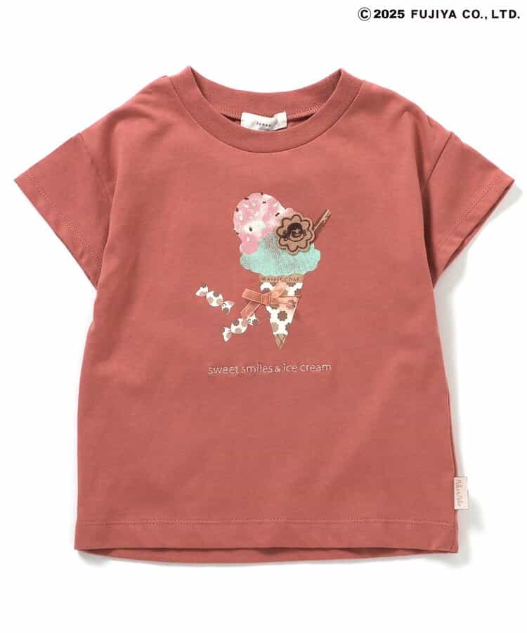 Japanese children's clothing SERAPH x Peko &amp; Poko Milk Girl Print Top 70-140cm Boys/Girls Summer TOPS Other Brand Children's Clothing 