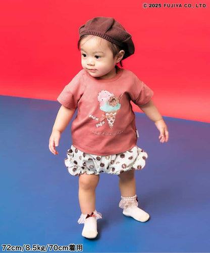 Japanese children's clothing SERAPH x Peko &amp; Poko Milk Girl Print Top 70-140cm Boys/Girls Summer TOPS Other Brand Children's Clothing 