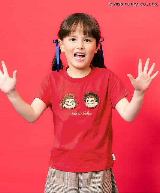 Japanese children's clothing SERAPH x Peko &amp; Poko Milk Girl Print Top 70-140cm Boys/Girls Summer TOPS Other Brand Children's Clothing 