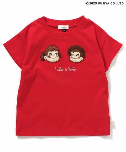 Japanese children's clothing SERAPH x Peko &amp; Poko Milk Girl Print Top 70-140cm Boys/Girls Summer TOPS Other Brand Children's Clothing 