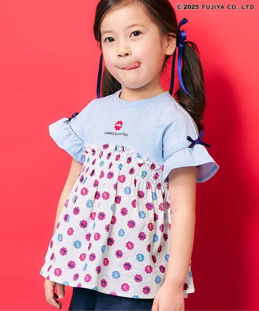 Japanese children's clothing SERAPH x Peko &amp; Poko Milk Girl Top 80-140cm Girls Summer TOPS Other brand children's clothing 