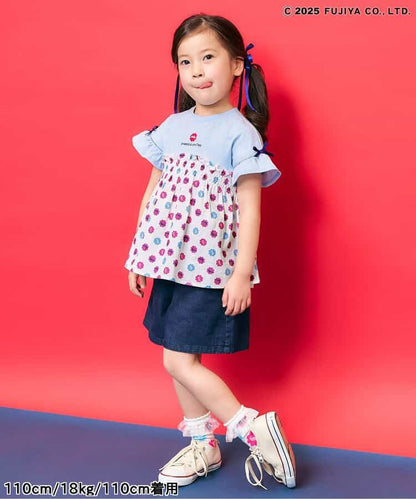 Japanese children's clothing SERAPH x Peko &amp; Poko Milk Girl Top 80-140cm Girls Summer TOPS Other brand children's clothing 
