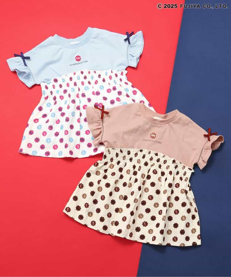 Japanese children's clothing SERAPH x Peko &amp; Poko Milk Girl Top 80-140cm Girls Summer TOPS Other brand children's clothing 