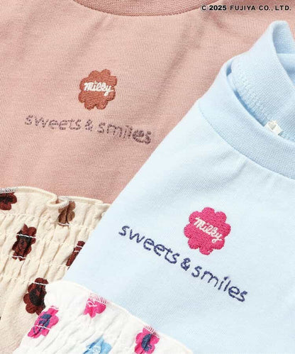 Japanese children's clothing SERAPH x Peko &amp; Poko Milk Girl Top 80-140cm Girls Summer TOPS Other brand children's clothing 