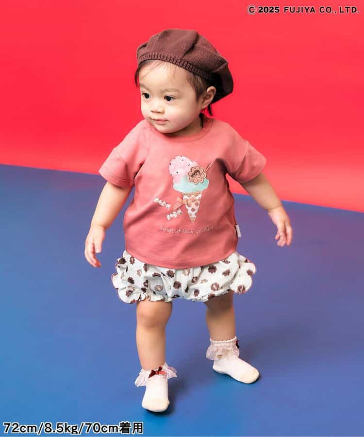 Japanese children's clothing SERAPH x Peko &amp; Poko Milk Girl Candy Shorts 70-90cm Girls' Newborn Baby Summer PANTS Other Brand Children's Clothing 