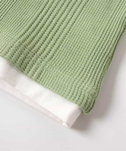 日本童裝 apres les cours 假兩件上衣 80-130cm 男童款 夏季 TOPS