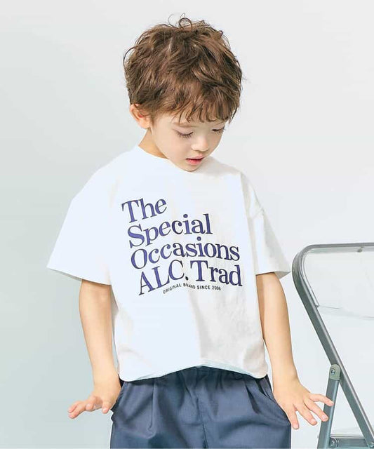 Japanese children's clothing apres les cours letter print top 80-130cm boys/girls summer TOPS 