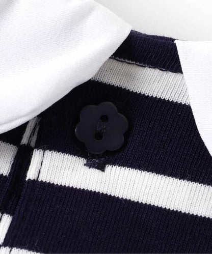Japanese children's clothing apres les cours striped top 80-140cm girls summer TOPS 