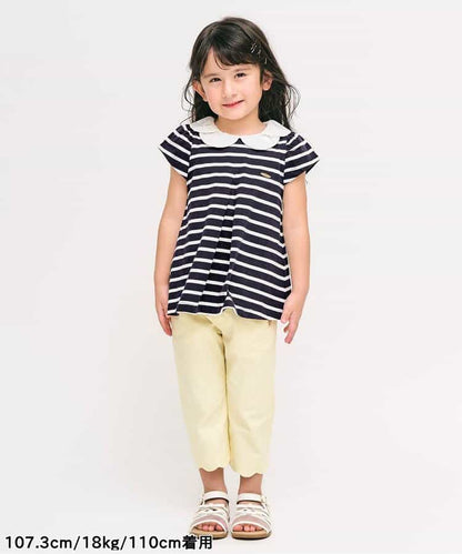 Japanese children's clothing apres les cours striped top 80-140cm girls summer TOPS 