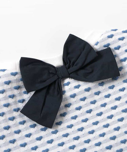 Japanese children's clothing apres les cours scallop heart jacquard top 80-140cm girls summer TOPS 
