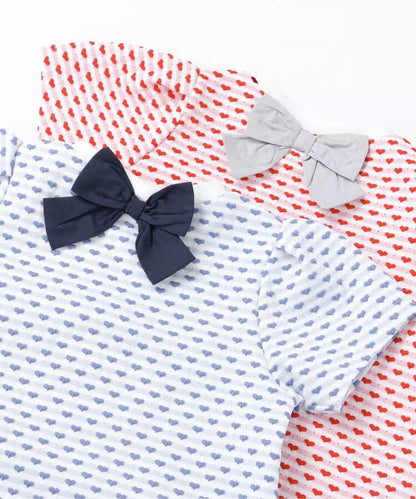 Japanese children's clothing apres les cours scallop heart jacquard top 80-140cm girls summer TOPS 