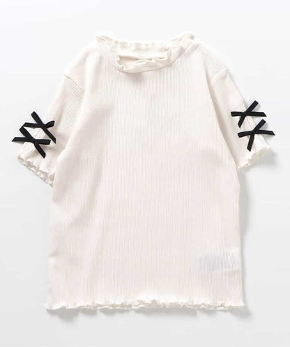 日本童裝 apres les cours 蝴蝶結袖上衣 80-140cm 女童款 夏季 TOPS