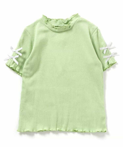 日本童裝 apres les cours 蝴蝶結袖上衣 80-140cm 女童款 夏季 TOPS