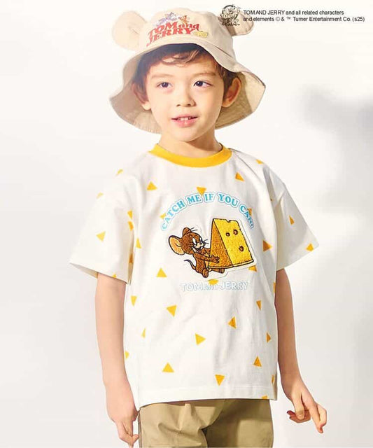 Japanese children's clothing apres les cours × Tom and Jerry fur pattern top 80-130cm boys/girls summer TOPS