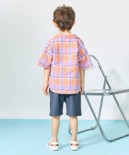 日本童裝 apres les cours 條紋與格紋襯衫 80-130cm 男童款 夏季 TOPS