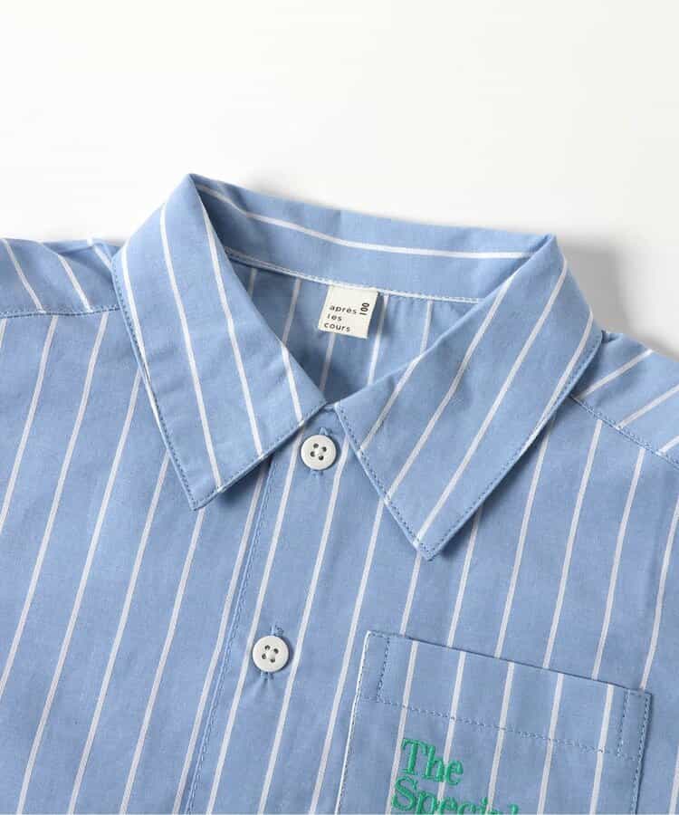 日本童裝 apres les cours 條紋與格紋襯衫 80-130cm 男童款 夏季 TOPS