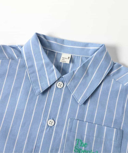 日本童裝 apres les cours 條紋與格紋襯衫 80-130cm 男童款 夏季 TOPS