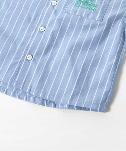 日本童裝 apres les cours 條紋與格紋襯衫 80-130cm 男童款 夏季 TOPS