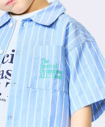 日本童裝 apres les cours 條紋與格紋襯衫 80-130cm 男童款 夏季 TOPS