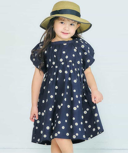 Japanese children's clothing apres les cours lantern sleeve bow dress 80-140cm girls summer dresses 