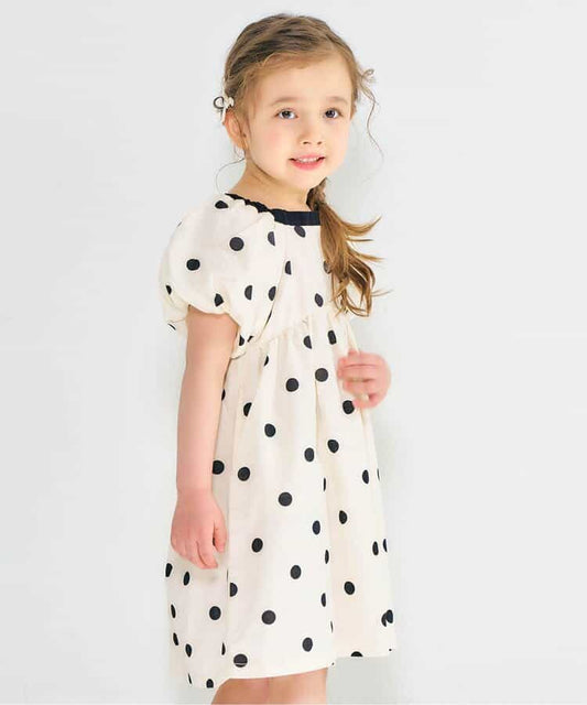 Japanese children's clothing apres les cours lantern sleeve bow dress 80-140cm girls summer dresses 