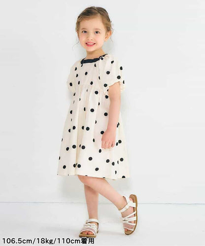 Japanese children's clothing apres les cours lantern sleeve bow dress 80-140cm girls summer dresses 