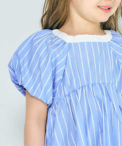 Japanese children's clothing apres les cours lantern sleeve bow dress 80-140cm girls summer dresses 