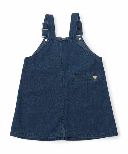 Japanese children's clothing apres les cours zipper heart-shaped pocket dress 80-140cm girls summer dresses 