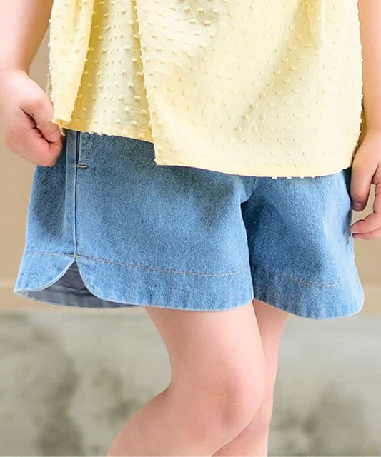 Japanese children's clothing apres les cours heart-shaped pocket shorts 80-140cm girls summer PANTS 