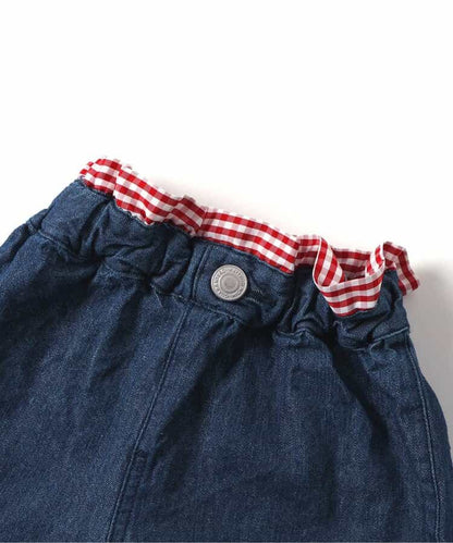 Japanese children's clothing apres les cours two-tone high-waisted bow pocket shorts 80-140cm girls summer PANTS 