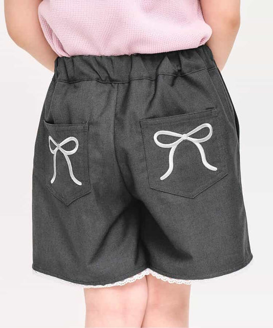 Japanese children's clothing apres les cours bow embroidered shorts 80-140cm girls summer PANTS 