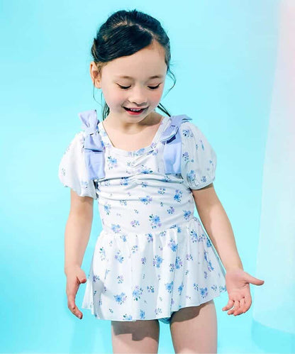 Japanese children's clothing apres les cours UV protection bow one-piece swimsuit 80-140cm girls summer swimsuit special edition 