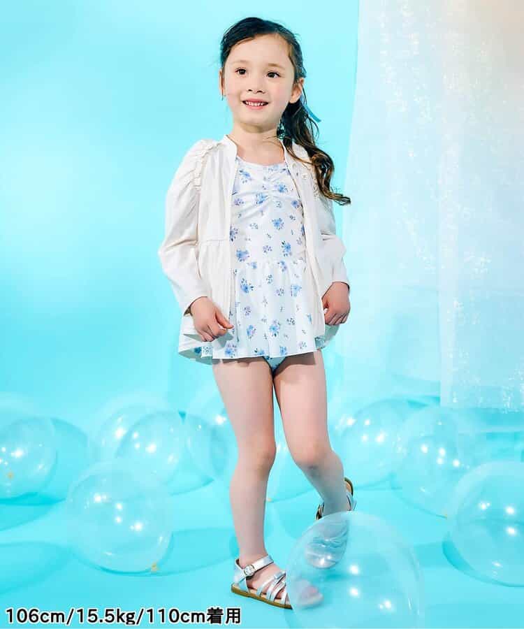 Japanese children's clothing apres les cours UV protection bow one-piece swimsuit 80-140cm girls summer swimsuit special edition 