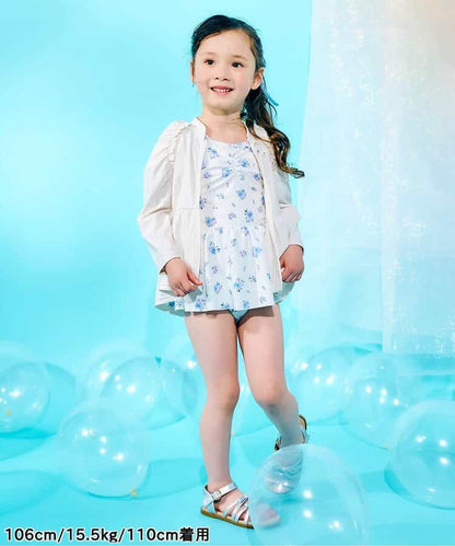 Japanese children's clothing apres les cours UV protection bow one-piece swimsuit 80-140cm girls summer swimsuit special edition 