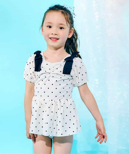 Japanese children's clothing apres les cours UV protection bow one-piece swimsuit 80-140cm girls summer swimsuit special edition 