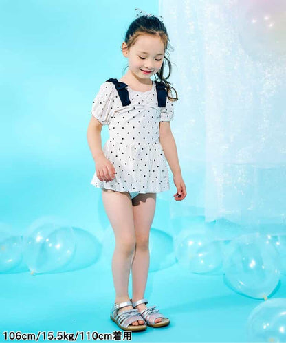 Japanese children's clothing apres les cours UV protection bow one-piece swimsuit 80-140cm girls summer swimsuit special edition 
