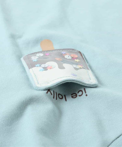 Japanese children's clothing apres les cours water-absorbing quick-drying UV-resistant touch-cooling cute pocket top 80-130cm boys/girls summer TOPS 