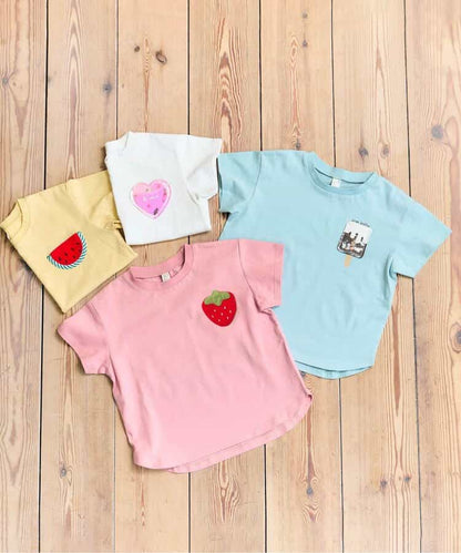 Japanese children's clothing apres les cours water-absorbing quick-drying UV-resistant touch-cooling cute pocket top 80-130cm boys/girls summer TOPS 