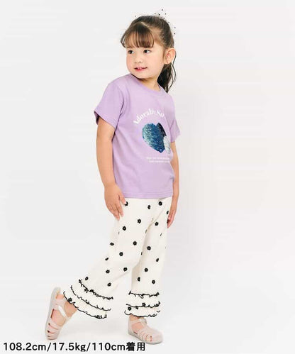 Japanese children's clothing apres les cours sequin pattern top 80-140cm boys/girls summer TOPS 