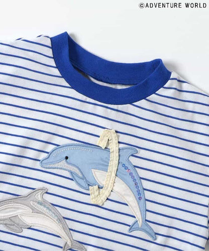 Japanese children's clothing apres les cours x Adventure World parent-child cute animal tops 80-130cm boys/girls summer TOPS 