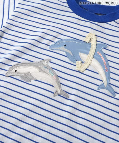 Japanese children's clothing apres les cours x Adventure World parent-child cute animal tops 80-130cm boys/girls summer TOPS 